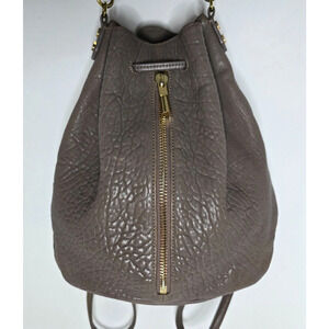 Elizabeth And James Cynnie Bucket Bag or Backpack Taupe Lambskin Leather